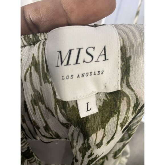 Misa Los Angeles Womens Andromeda Dress Halter Neckline Spring Ikat Size Large - Picture 6 of 10